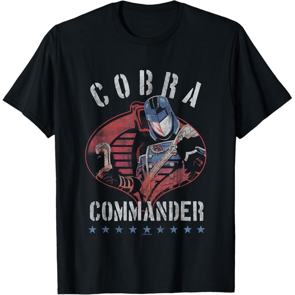 เสื้อยืดผ้าฝ้ายผู้ชาย GI เสื้อยืดโลโก้ Joe Cobra Commander Vintage Action Man