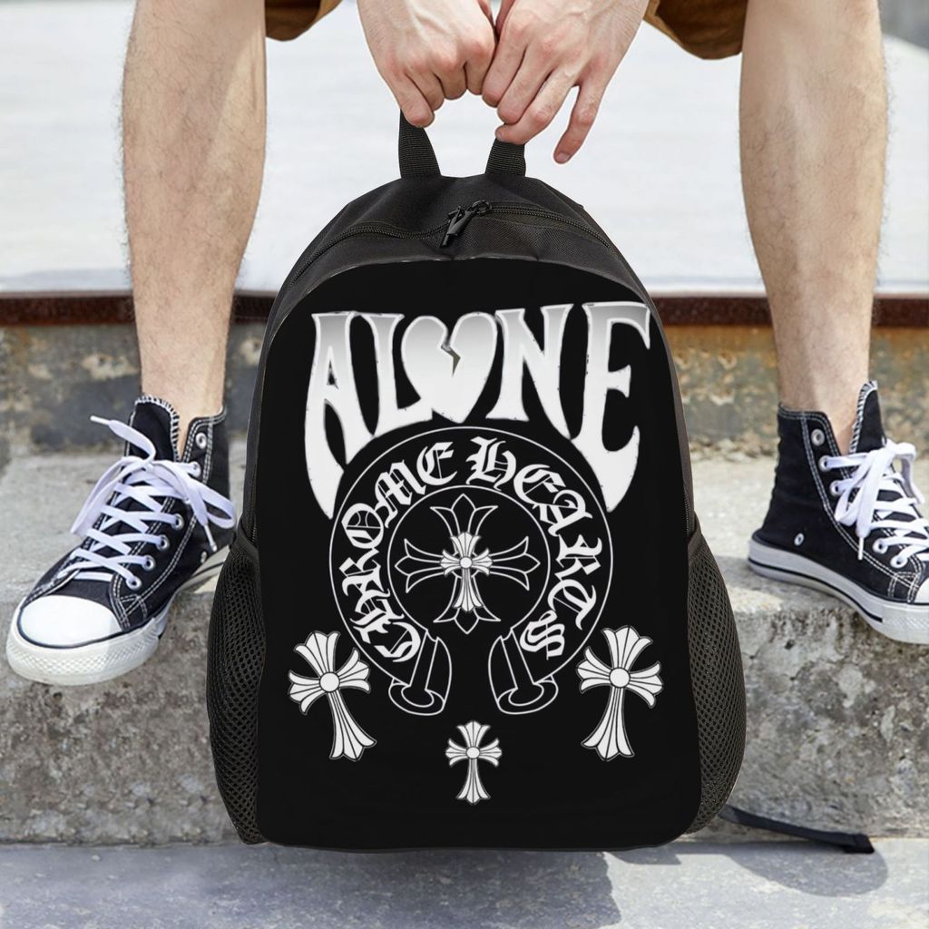 กระเป๋าเป้สะพายหลัง Chrome Hearts กระเป๋าแล็ปท็อปสําหรับเดินทางความจุขนาดใหญ่ นักเรียน Daypack ลําลอ