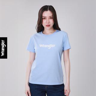 WRANGLER เสื้อยืดแขนสั้นผู้หญิง รุ่น WR S326WTSSF24 สีฟ้า