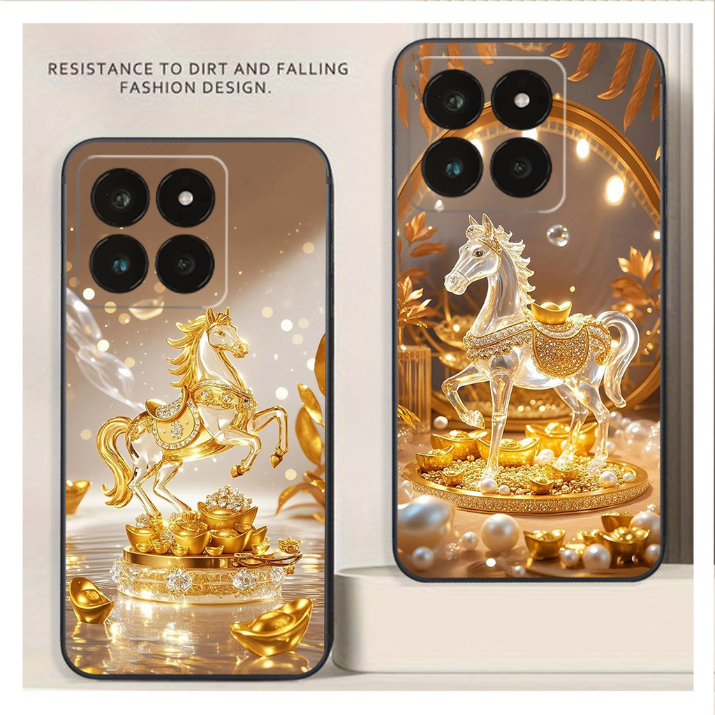 เคส Xiaomi 14 / Xiaomi 14T / Xiaomi 14T PRO / Xiaomi 14 Pro พิมพ์ลายม้าโชคลาภปีใหม่นําโชค