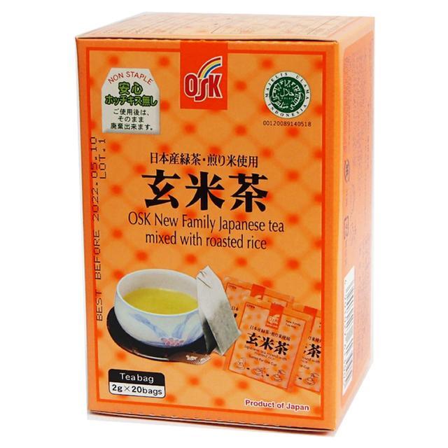 🏹 โอเอสเคนิวแฟมิลี่ชาเขียวญี่ปุ่นข้าวคั่วชนิดซอง 2กรัม แพค 20 🌠 Osk Mixed Roasted Rice Tea 2g. Pack 