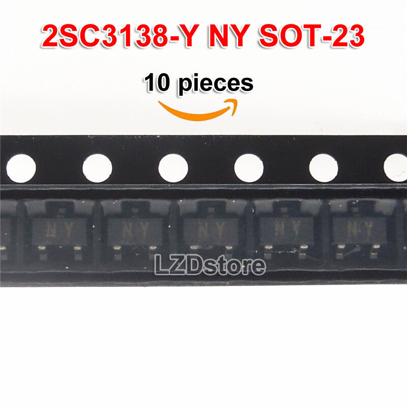 10 ชิ้น 2SC3138 NY SOT-23 2SC3138-Y SOT23 SMD ทรานซิสเตอร์เครื่องหมาย NY