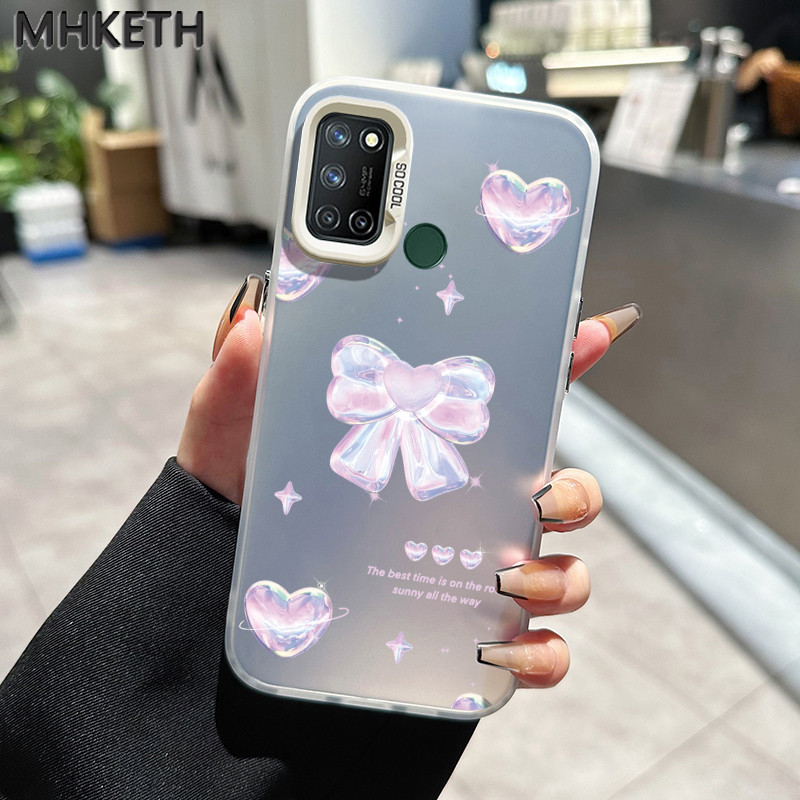 MHKETH เคสสำหรับ Realme 7i C17 เคสโทรศัพท์แฟชั่นโบว์ขายดี
