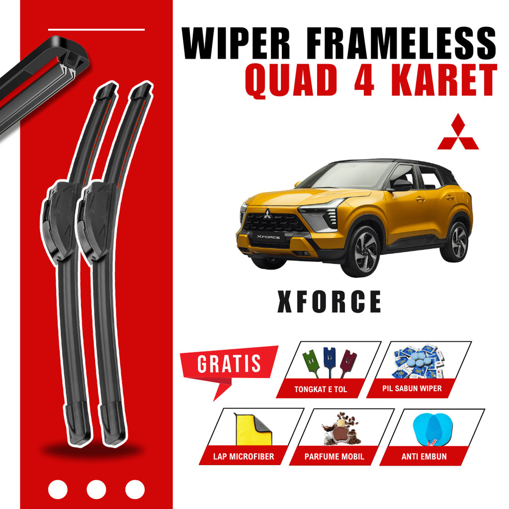 ที่ปัดน้ําฝนกระจกรถยนต์ Mitsubishi XForce Quad ฟรี 5 โบนัส