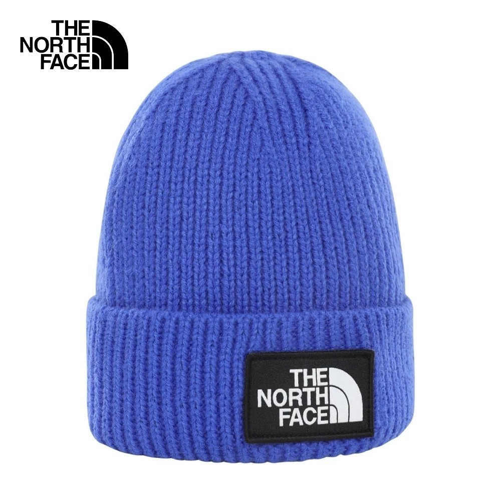 THE NORTH FACE TNF LOGO BOX CUFFED BEANIE TNF BLUE หมวกบีนนี่