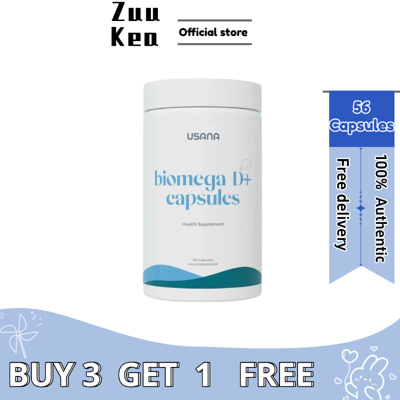 ซื้อ 3 แถม 1USANA BiOmega D+(56 แคปซูล)– น้ํามันปลา Omega-3 พร้อมวิตามินดี สําหรับหัวใจ สมอง & Immun