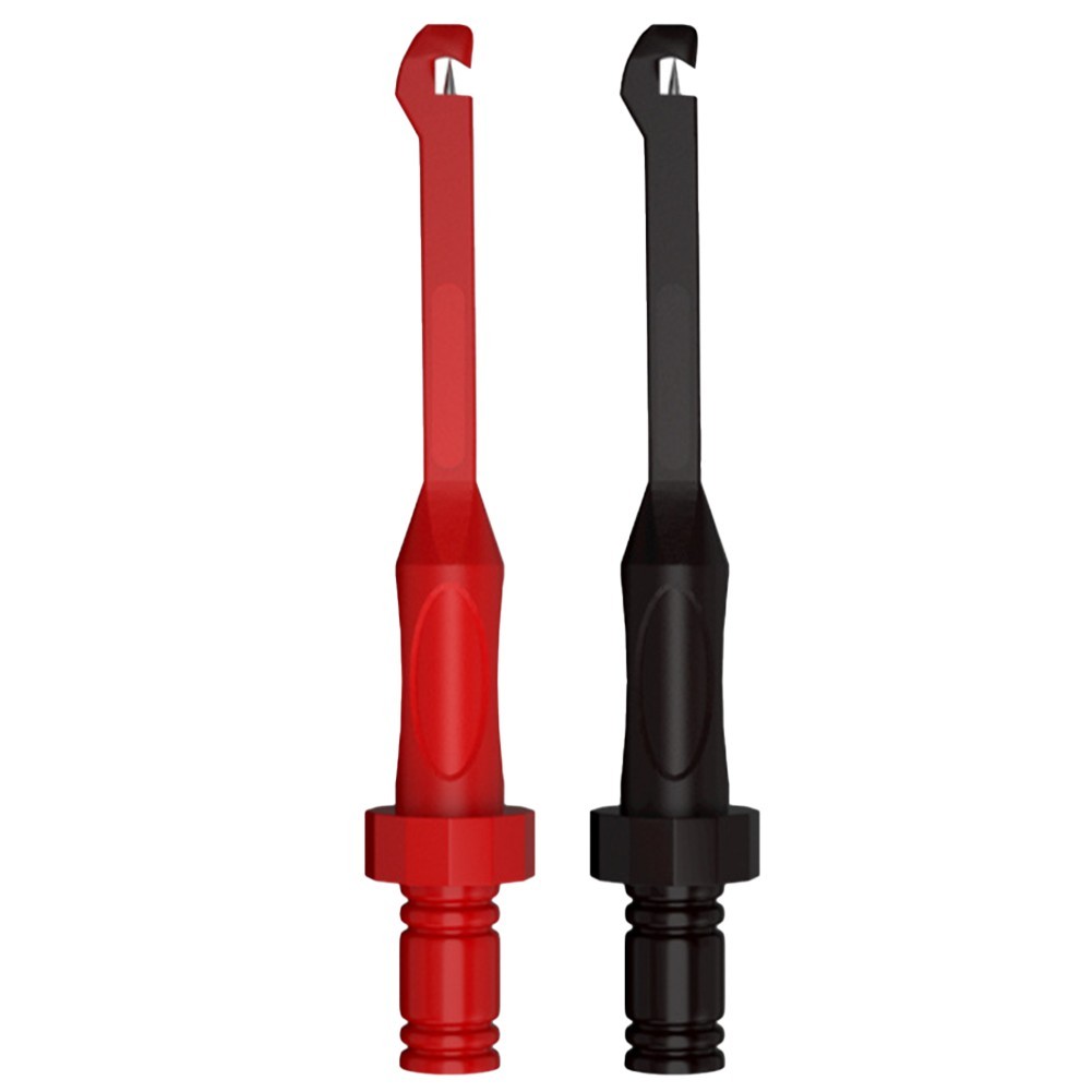 [Hot-HGF]Test Probe Clip Non-Destructive Wire-Piercing 4MM Hook Tool สีแดงสีดํา J.30057