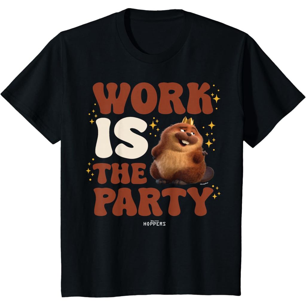 Disney Pixar Hoppers King George เสื้อยืดปาร์ตี้ทํางานน่ารักผ้าฝ้ายหวี