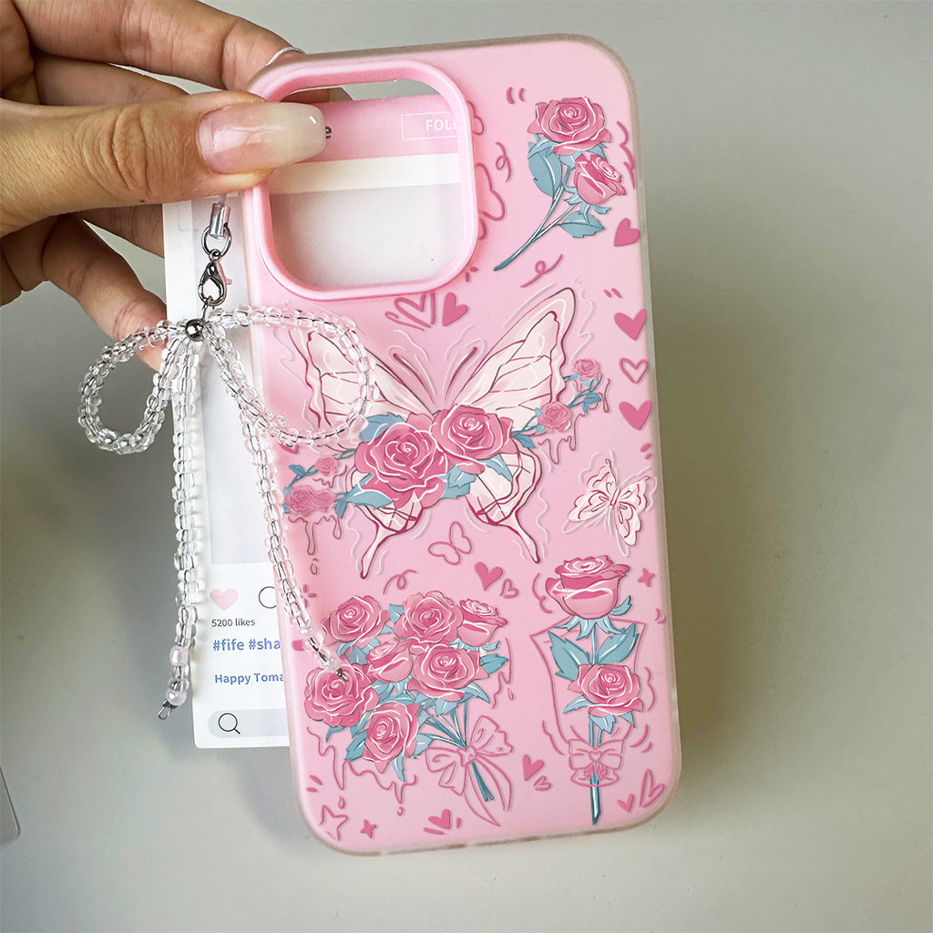 HP GANTUNGAN Flower [Case+Lanyard Combination] Redmi A5 15C Poco F7 Note 14 4G 5G M7 Plus A5 2025 13
