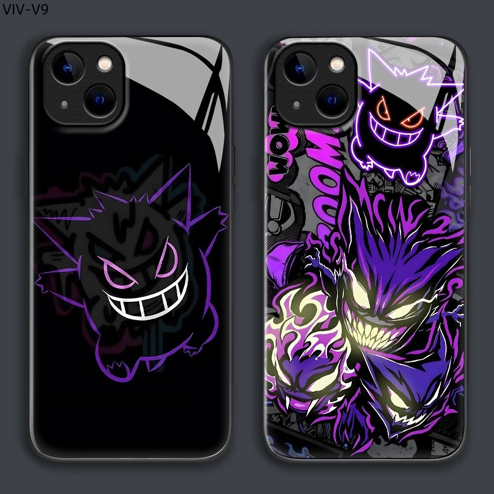 เคส For VIVO V23 V23E V21 V20 V19 V15 V11i V9 SE Pro 4G 5G เคสโทรศัพท์ เคสมือถือ เคสวีโว่ เคสแข็ง Phone Glass Case BLK