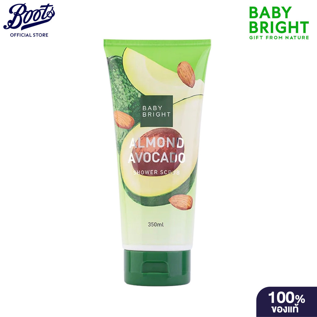 Baby Bright Almond Avocado Shower Scrub 350Ml เบบี้ ไบร์ท อัลมอนด์ อะโวคาโด ชาวเวอร์ สครับ 350 มล.