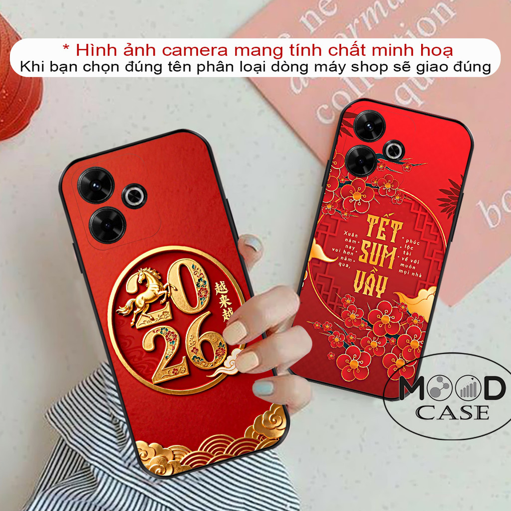 Redmi 13, Redmi Turbo 3 5G, Redmi Note 13R, Redmi 13r 13C 5G 13x เคสนิ่ม สวัสดีปีใหม่