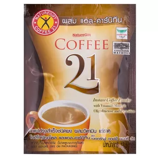 NATURE GIFT เนเจอร์กิฟคอฟฟี่ทเวนตี้วันกาแฟผสมแอลคาร์นิทีน 13.5กรัม แพค 10 [8858755200273]