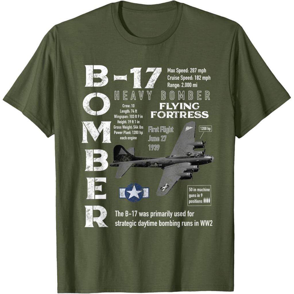 เสื้อยืดผู้ชาย ลาย B17 Flying Fortress