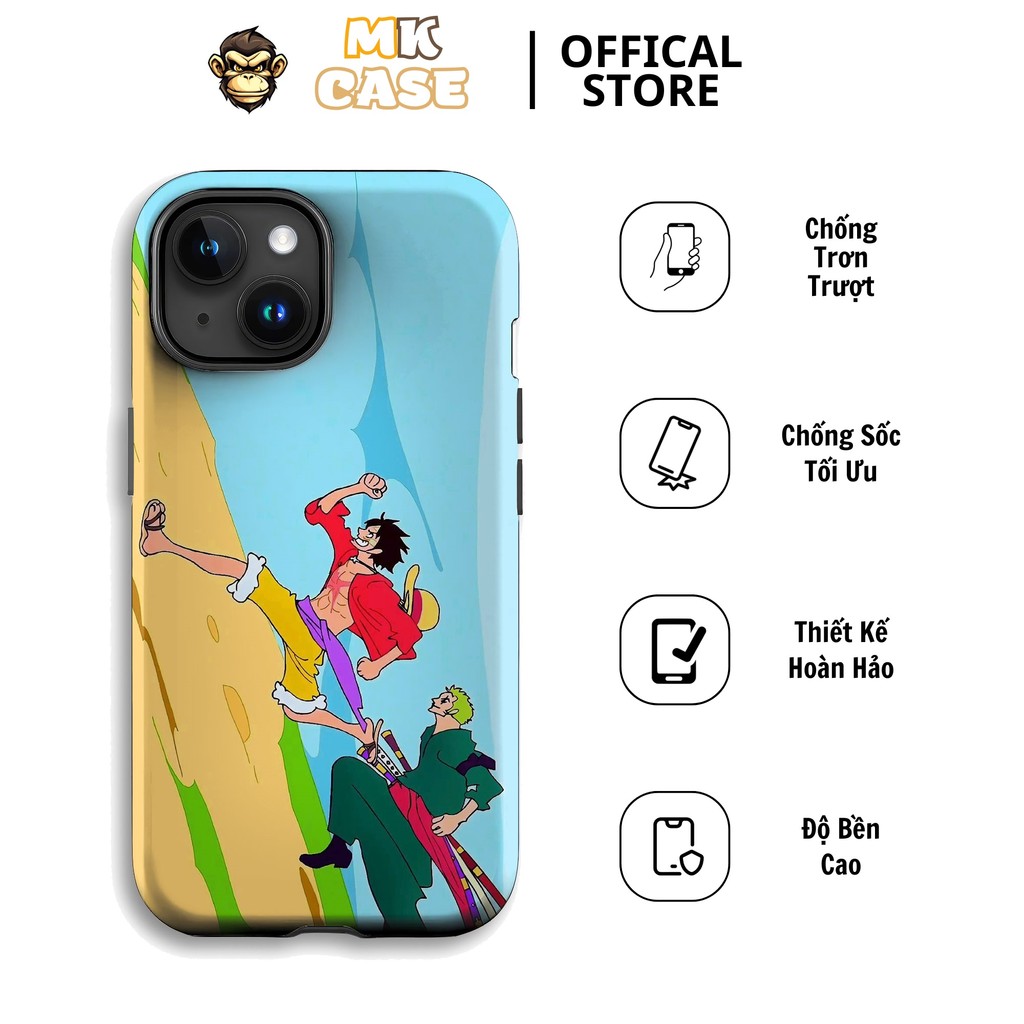 เคส Iphone Luffy Zoro Climbing Modern Simple Style MK CASE ทุกขนาดสําหรับผู้ชายและผู้หญิง