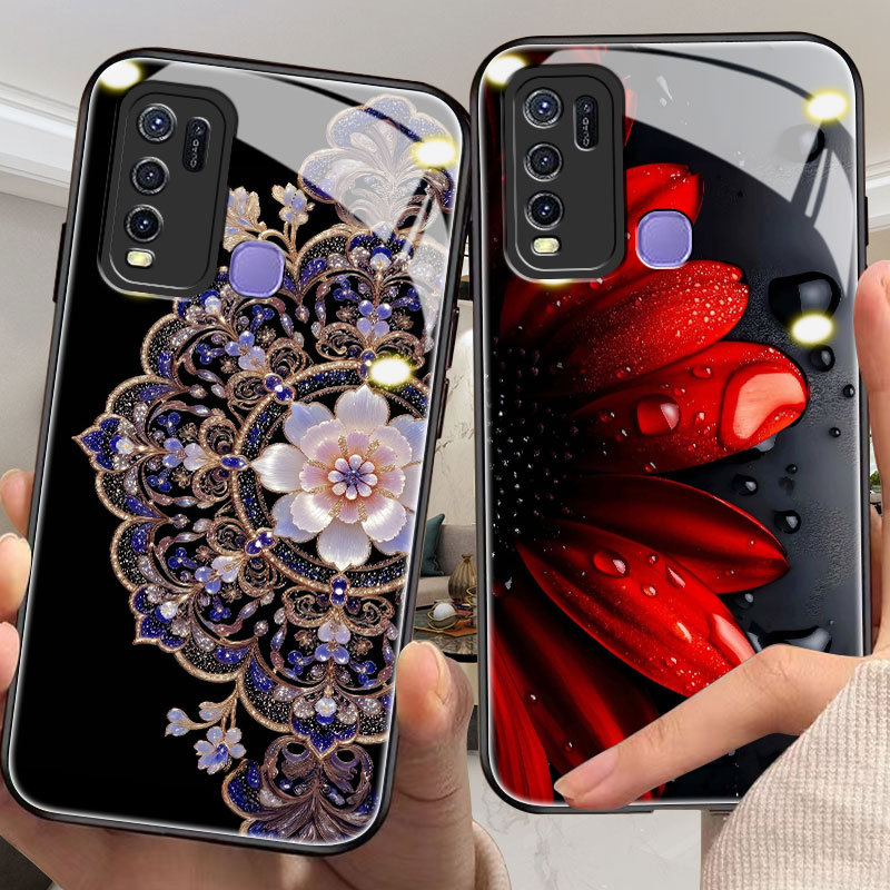 Flower Casing for vivo Y30/i,y31,y33/s/t,y35,y36,y39,y50,y51/a,y55,y66,y67,y72,y76/y2,y57,y7,y-104,y