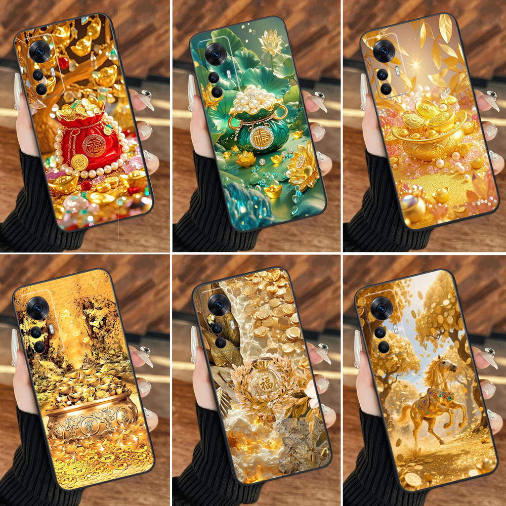 เคส Xiaomi 12T / K50 / K50 ULTRA / K50 GAMING รูปทรงเหมือนกระเป๋าโชคลาภ ม้าทอง นําโชคและเงิน