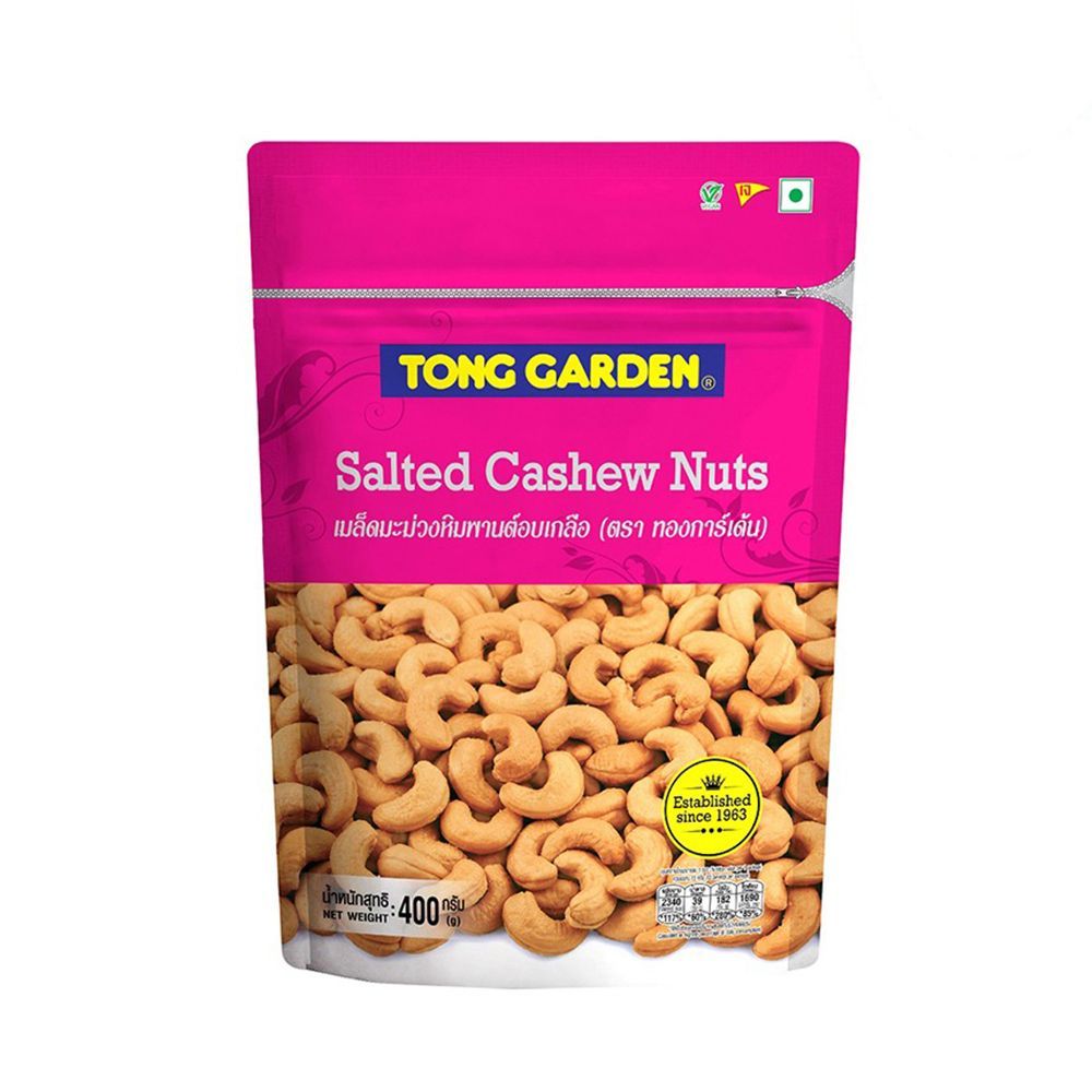 🐙 ทองการ์เด้นหิมพานต์อบเกลือ 400 กรัม 🐟 TONG GARDEN SALTED CASHEW NUTS 400G 🐞   🐒