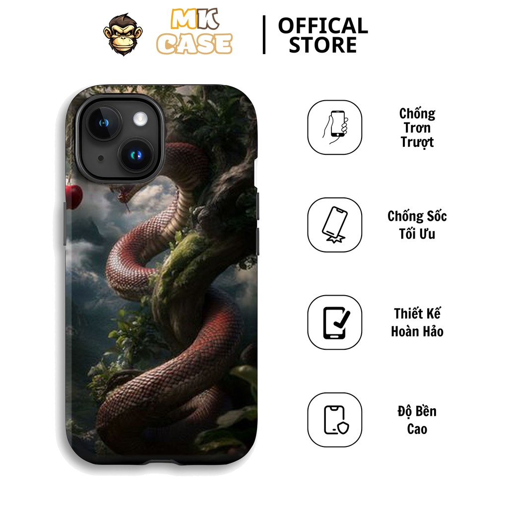 Unique ของแท้ MK CASE Giant Snake and Deep Forest Apple iPhone CASE