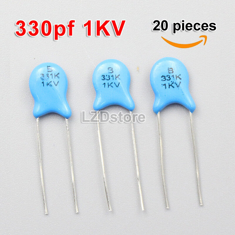 20pcs ตัวเก็บประจุเซรามิกแรงดันสูง 330pF 331 331K 331J 47pF 47J 47K 470pF 471 471K 471J 1KV 1000V