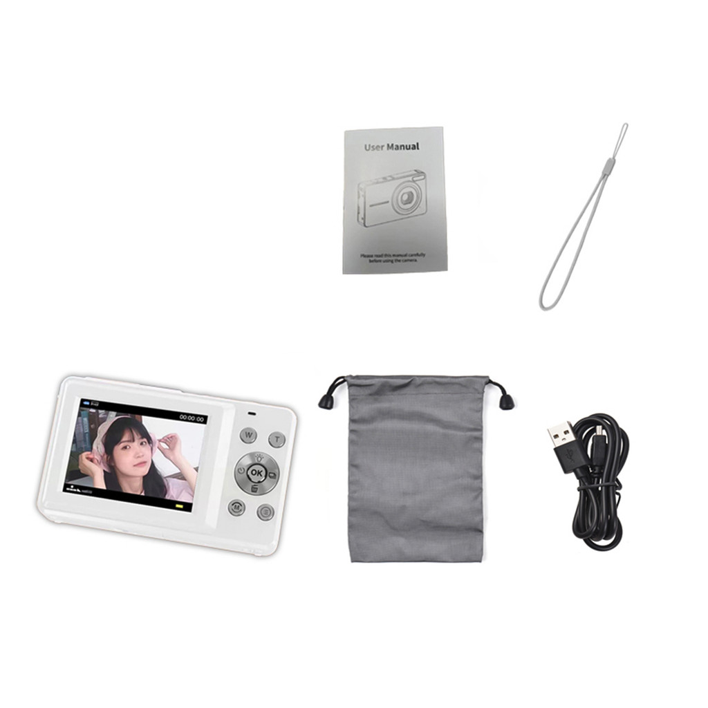 [Rococo1-TH] กล้องดิจิตอล 4K/30FPS 64MP วิดีโอ 2.88 นิ้วหน้าจอ 18X ซูมแบตเตอรี่ในตัวพร้อมการ์ด TF 32