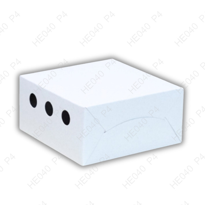 กล่องอาหารว่างใหญ่เจาะรูข้างขาวแฮนเมด12.5x16.5x6.4cm(1แพ็คย่อย X10ใบ)|HE040_S