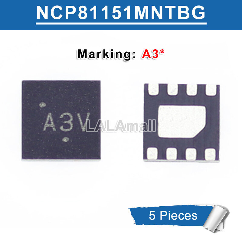 5pcs NCP811151MNTBG DFN8 NCP8151 DFN-8 เครื่องหมาย A36 A3D A3E A3F A3L A3N A3P A3V A3X SMD Synchrono