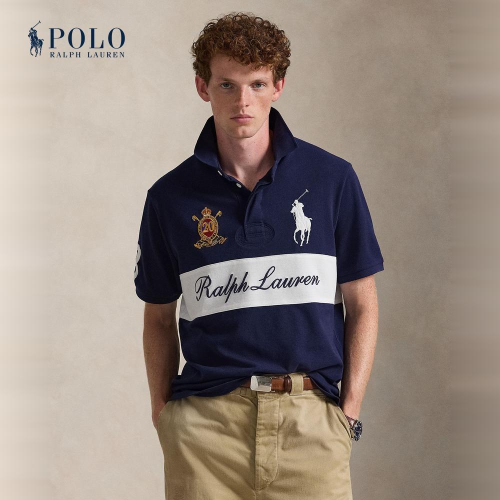 Polo Ralph Lauren เสื้อโปโลผู้ชาย รุ่น MNPOKNI1N823838 สีกรมท่า