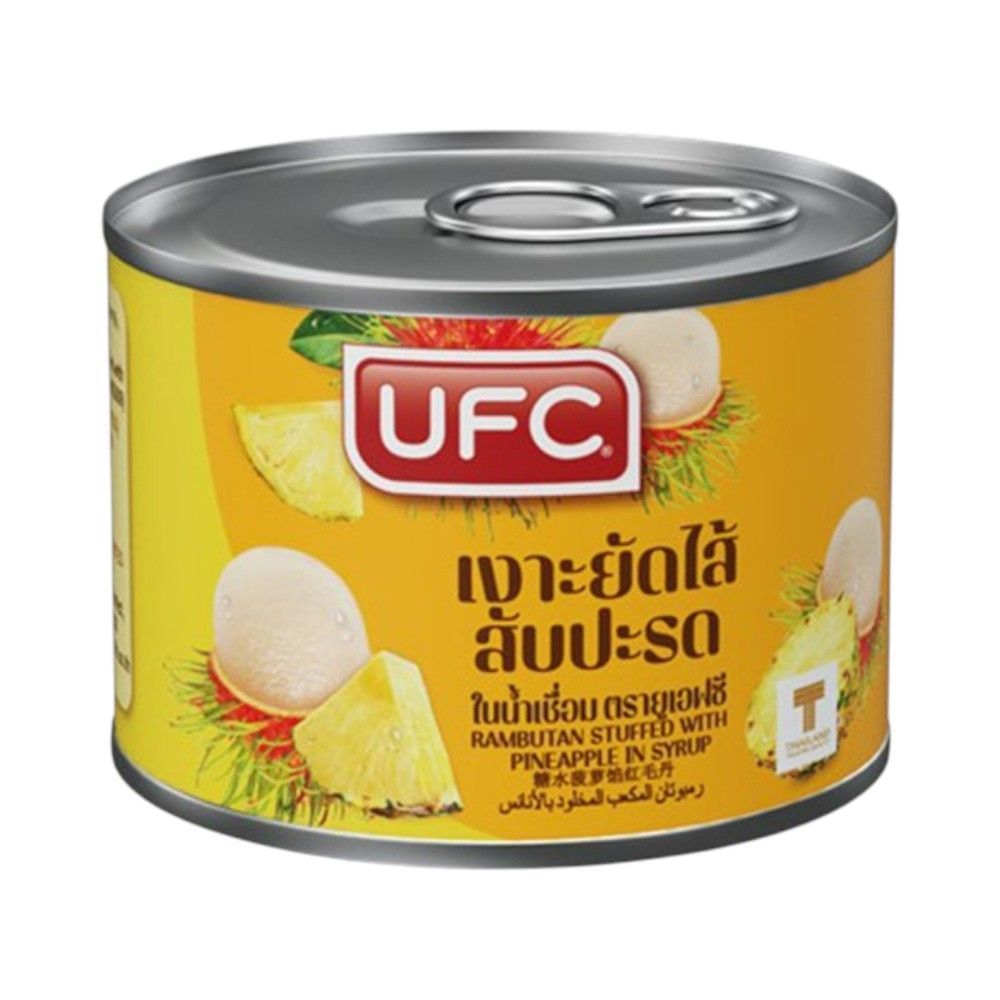 🍨 UFCเงาะยัดไส้สับปะรดในน้ำเชื่อม 6 OZ. ☕ UFC RAMBUTAN STUFFED WITH PINEAPPLE SYRUP6OZ. 🍮 อาหารแห้งแ