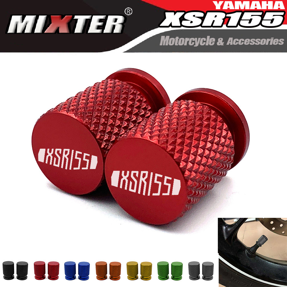 อุปกรณ์เสริมรถจักรยานยนต์ CNC ยางวาล์ว Air Port Stem ฝาครอบปลั๊ก Cafe มอเตอร์สําหรับ YAMAHA XSR155 2