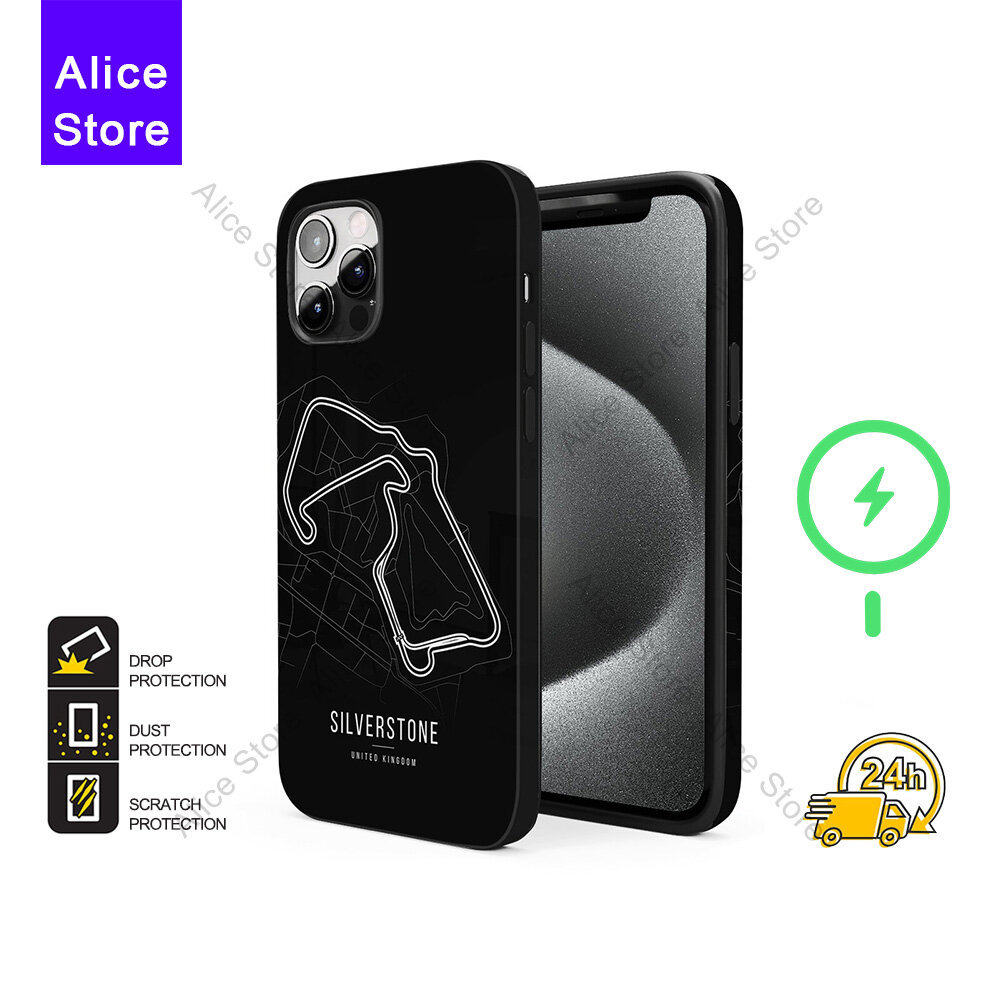 Silverstone F1 Track เคสโทรศัพท์สําหรับ iPhone 17 Pro Max / iPhone 16 Pro Max / 15 Pro Max / 13 ป้อง