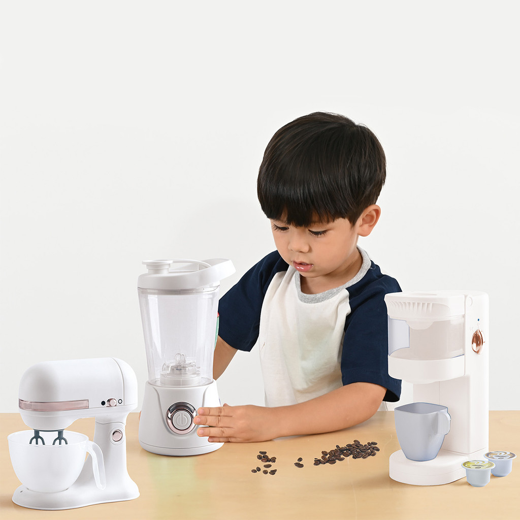 Playgotoys ของเล่นเสริมพัฒนาการ เซ็ตเครื่องครัวสีขาว (เครื่องชงกาแฟ, เครื่องปั่น, เครื่องผสมแป้ง)(38436) — صورة 3
