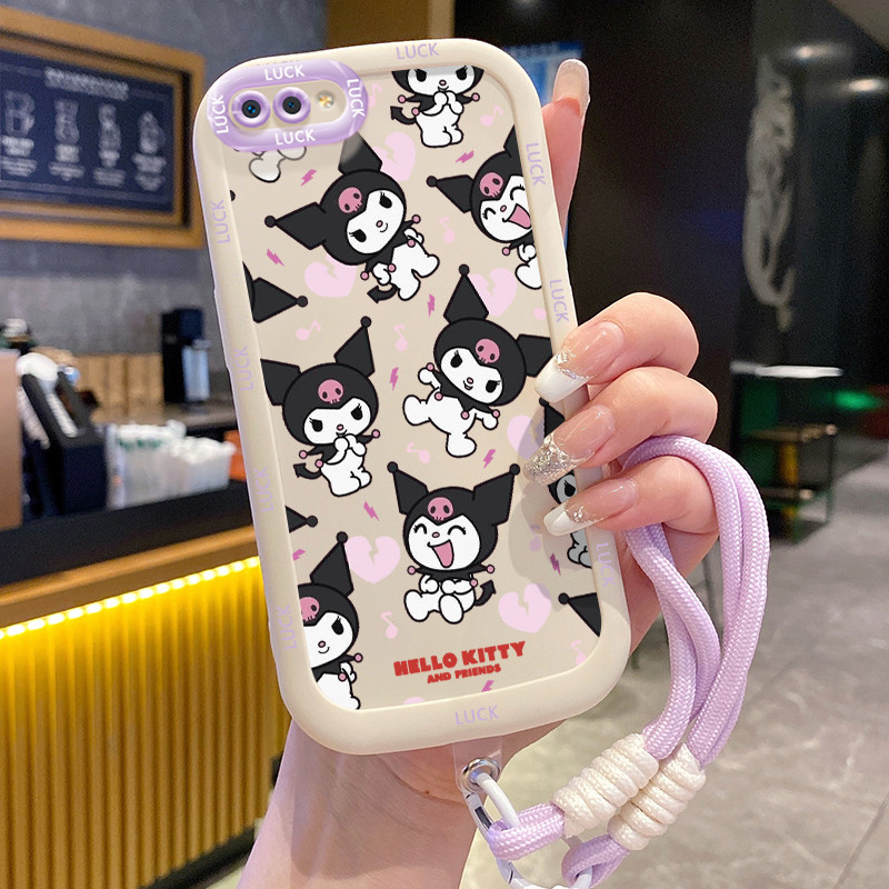 Realme C2 C2s OPPO A1K Case Rabbit Soft Cover พร้อมเชือกเส้นเล็ก