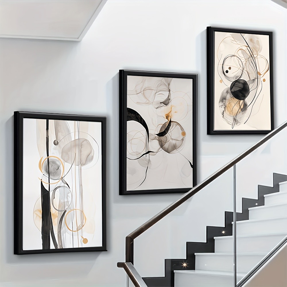 ชุดภาพวาดบนผ้าใบไร้กรอบ 3 ชิ้น ลายสีน้ำแบบนามธรรมที่ทันสมัยสง่างาม มีหลายขนาด เหมาะสำหรับตกแต่งบ้าน สำนักงาน ห้องนอน ห้อ