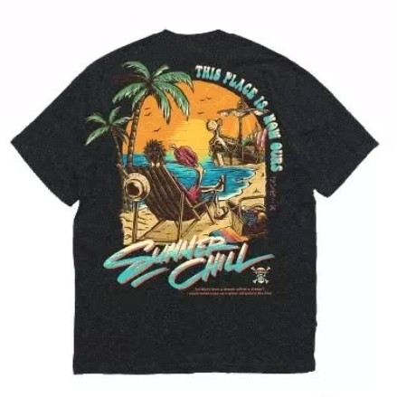 Summer Chill with Luffy TShirt Microfiber Jersey