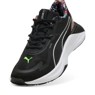 PUMA Training รองเท้าเทรนนิ่งพิมพ์ลาย PWR Hybrid Tropical สำหรับผู้หญิง สีดำ - 31146001
