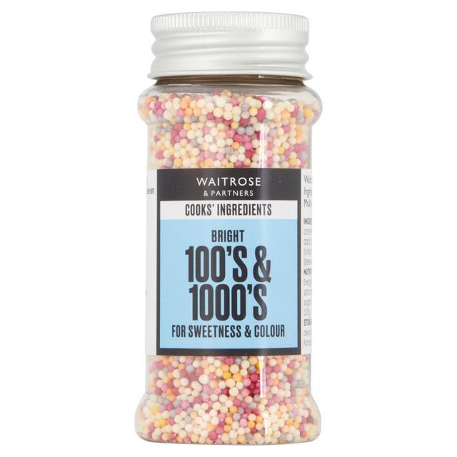 🏹 เวทโทรสแอนด์พาร์ทเนอร์ผลิตภัณฑ์แต่งหน้าเค้กขนมหวานและไอศครีม 85กรัม 🌠 Waitrose 100s and 1000s Mult