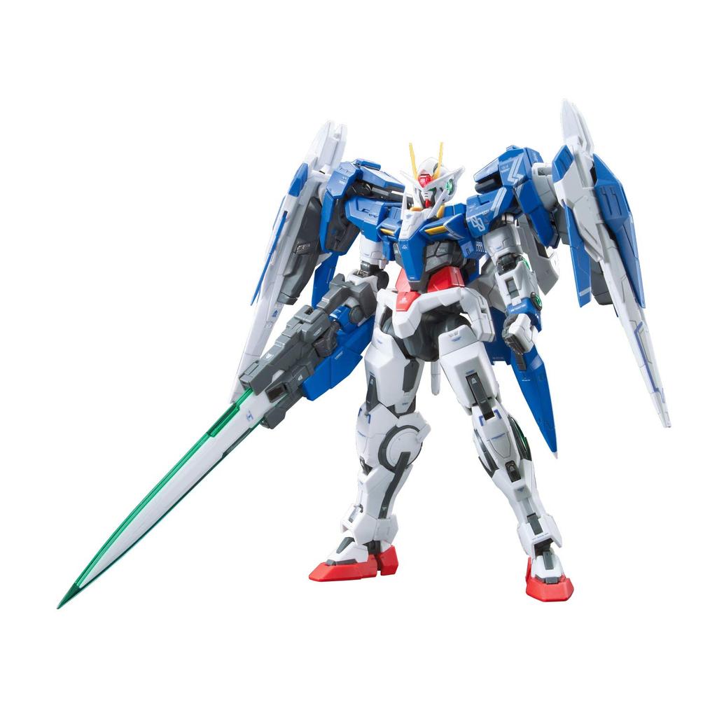 ชุดโมเดลพลาสติกสำเร็จรูป RG Mobile Suit Gundam 00 GN-0000+GNR-010 Double O Riser ขนาด 1/144 BANDAI S