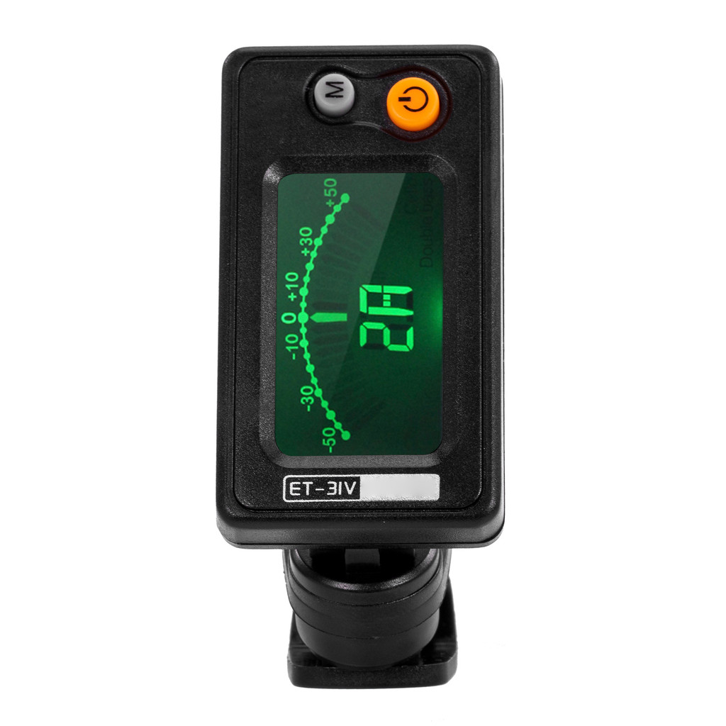 Spcrth Multi Function Clip On Tuner โหมดปรับแต่งอัตโนมัติสําหรับไวโอลิน Viola Cello Double Bass Chromatic พร้อม LCD Displa