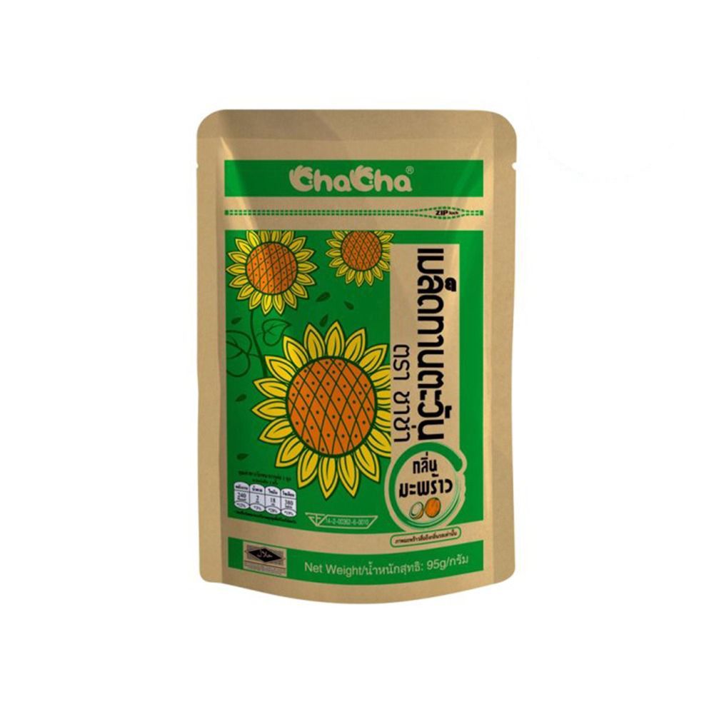🐙 ชาช่าเมล็ดทานตะวัน รสมะพร้าว 95 กรัม 🐟 CHA CHA SUNFLOWER SEEDS COCONUT FLA 95G 🐞   🐒