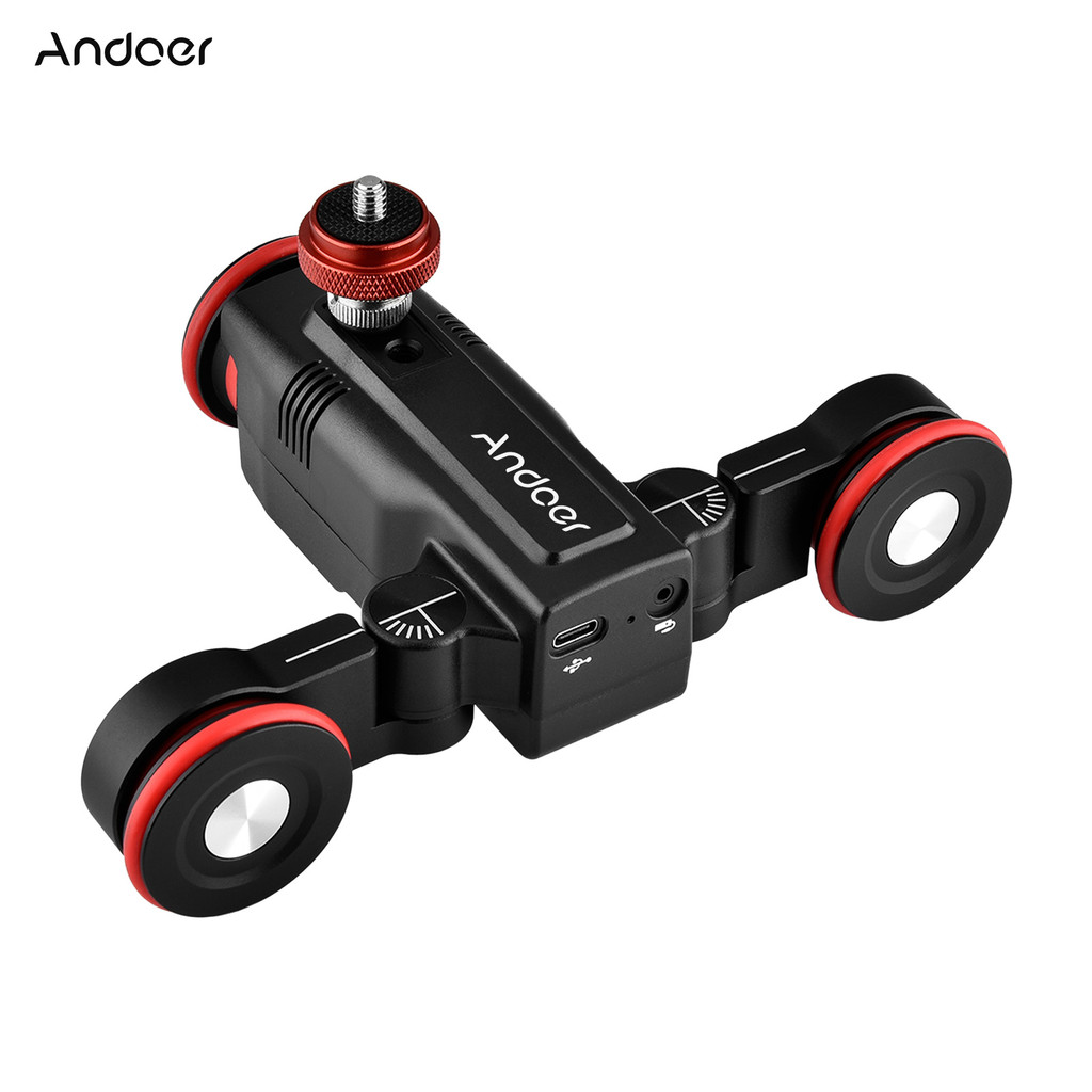 [Mamamoo1-Fast Ship] Andoer L5i Pro Wireless Camera Video Auto Dolly 3 ล้อ Motorized Slider Car Mobi