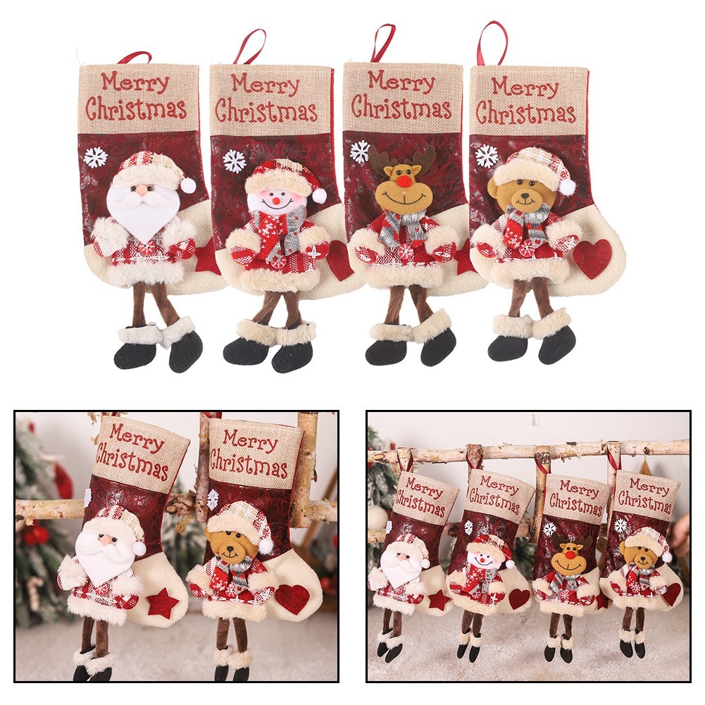 JAKO HOT Christmas Stocking Fireplace ขนาดใหญ่ Santa Stocking สําหรับแขวนถุงน่องสําหรับเติม