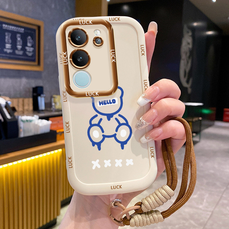 VIVO V29 5G V29E 5G V29 Pro 5G Case หมีน่ารักพร้อมเชือกเส้นเล็ก