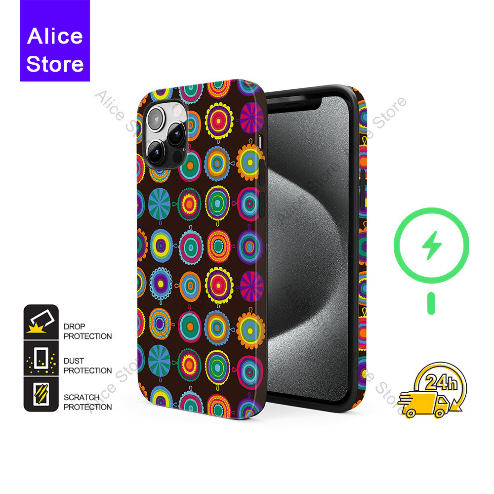 เคสโทรศัพท์ดอกไม้สําหรับ iPhone 17 Pro Max / iPhone 16 Pro Max / 15 Pro Max / 13 เคสป้องกัน M254