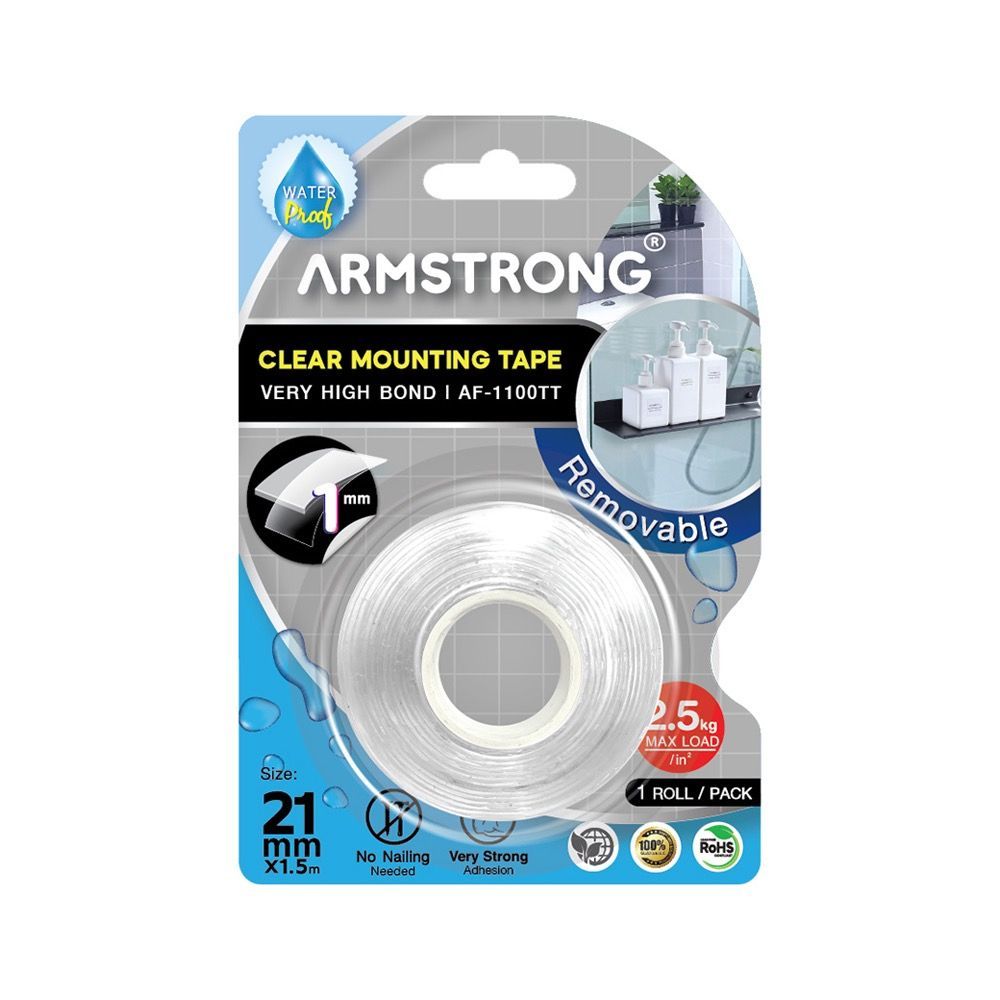 ARMSTRONGเทปอะคริลิคใสยึดติดสูง21MMX1.5M ARMSTRONG TAPE ACRYLIC MOUNTING21MMX1.5M