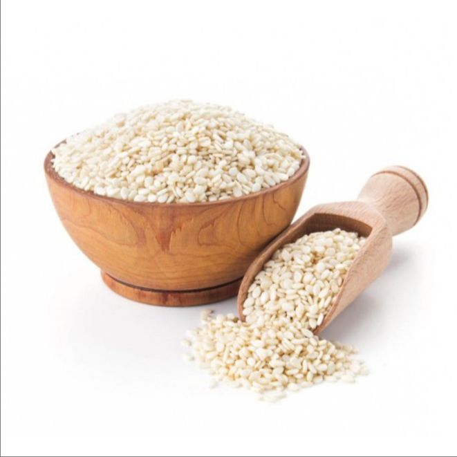 งาขาวดิบ White Sesame Seed ชนิดแบบแห้ง แบบชิ้น 50 กรัม