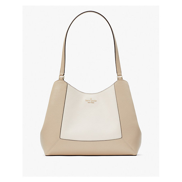 Kate Spade KH439 UG3 Lena Triple Compartment Shoulder Bag กระเป๋าสะพายผู้หญิง สี Light Sand Multi