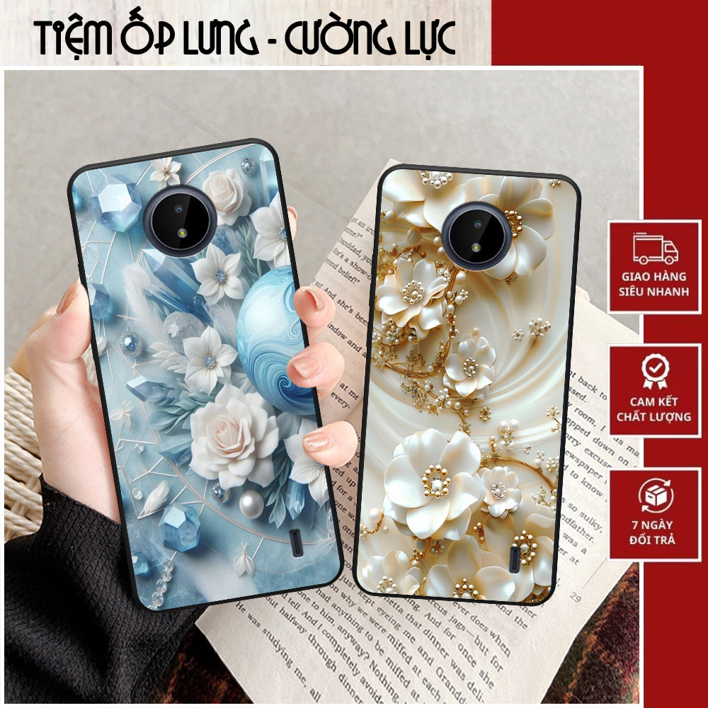 เคส Nokia 3.4 / G10 / C20 / C30 / C21 Plus พิมพ์ลายดอกไม้สีสันสดใส