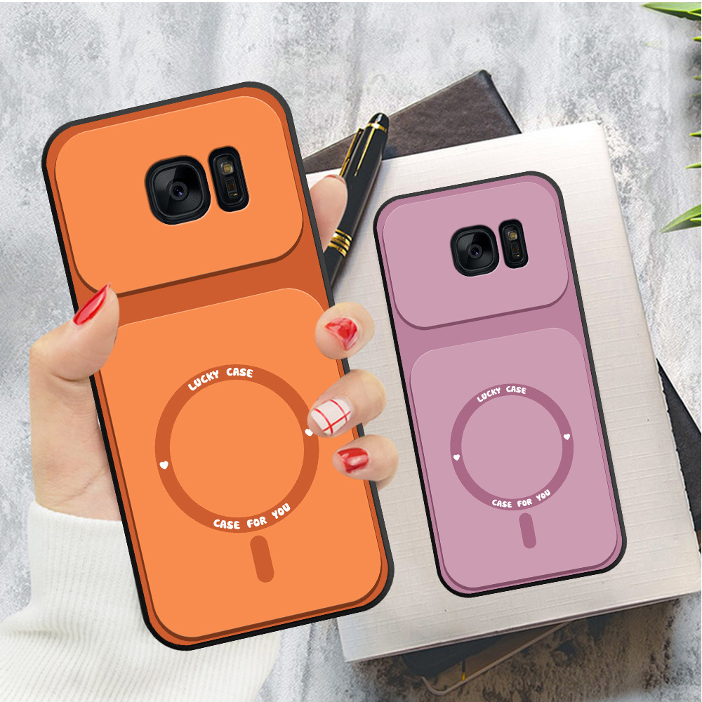 เคส Samsung S6 / S6 Edge / S7 / S7 Edge / Note 5 / Note FE + พิมพ์ลายวงกลม luckycase