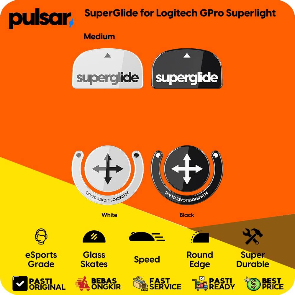 LOGITECH อุปกรณ์เสริมเมาส์สําหรับเล่นเกม-SuperGlide Pulsar SuperGlideสําหรับLogitech Ultra Smooth Lo